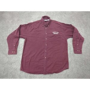 Texas A&M Aggies Shirt Mens Large‎ Maroon NCAA College Football Button Up